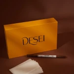 Contenido del kit DESEI: caja, hojas de oblea comestible y rotulador de tinta alimentaria